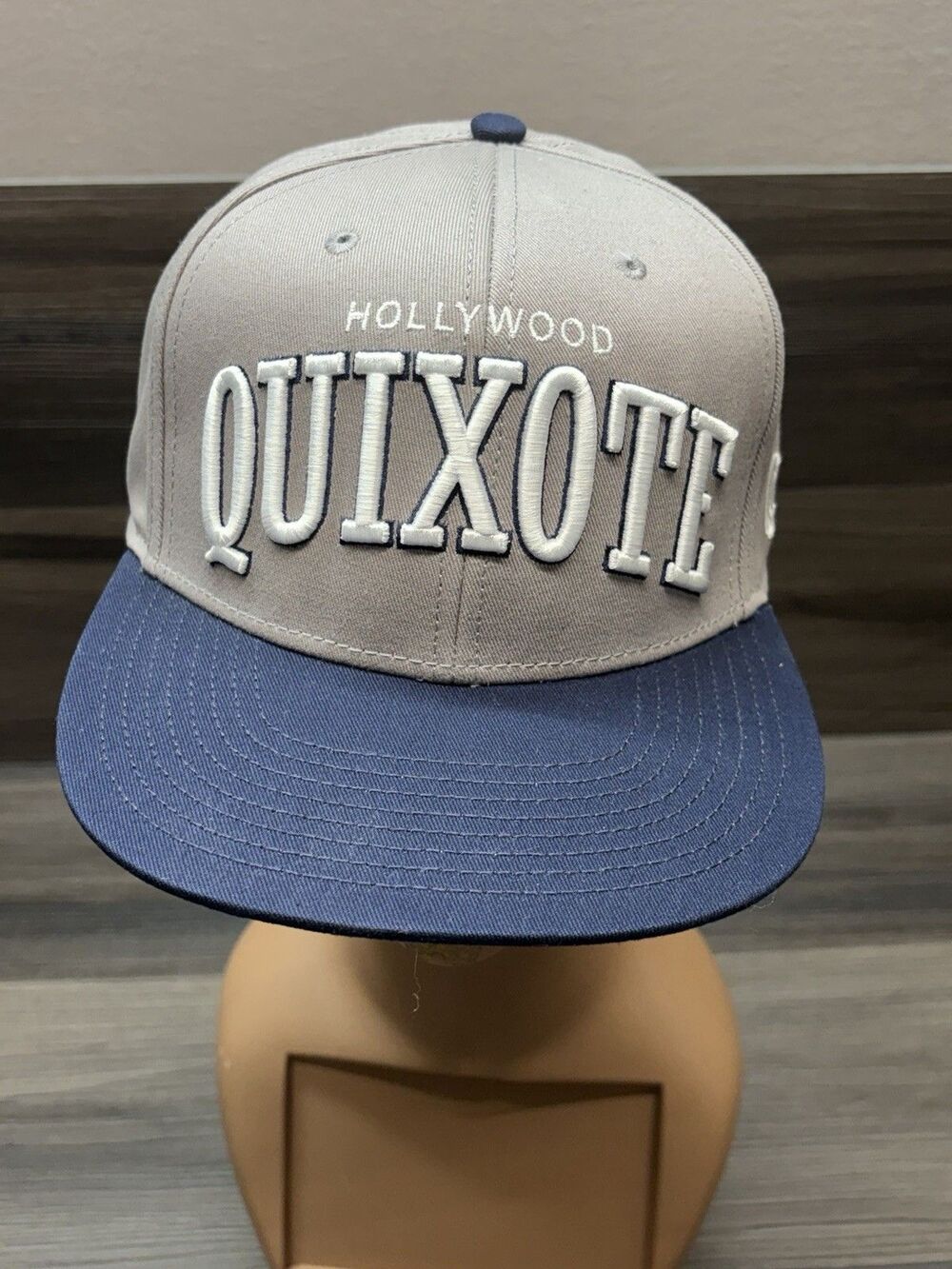 QUIXOTE Hollywood The Spirit of Hollywood Snapback Hat Gray Navy Cap